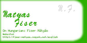 matyas fiser business card